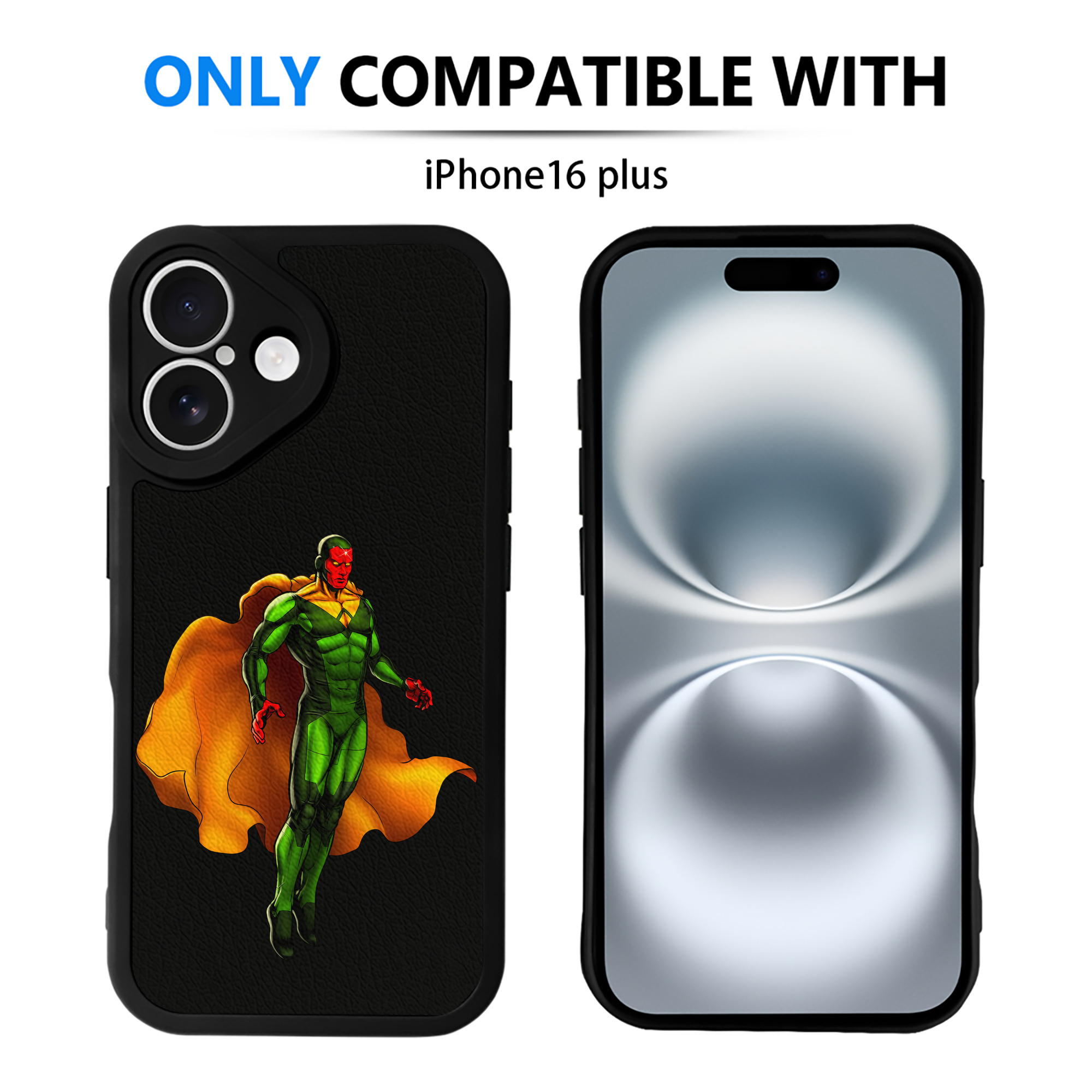 （画像用） アベンジャーズ The Avengers 【iPhone 16シリーズ対応】シリコンスマホケース（レザー調） 材質：シリコン